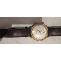 Часы полет с будильником, рабочие, позолоченные.