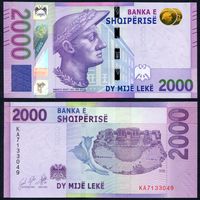 Албания 2000 леков 2020 г. (2022) (P-W79, UNC) [В обращении с 2022, Серия KА] Албания 2 000 лек 2020 г.