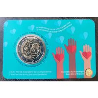 Бельгия 2 евро  2022 Пандемия Covid-19.