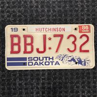 Автомобильный номер США Южная Дакота