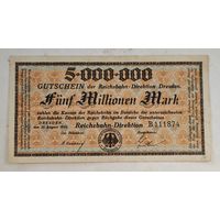 1923 год Германия 5 000 000 марок