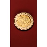 2 Евро 2007. Финляндия. 90 лет независимости Финляндии. С рубля. (17)