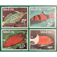 Лаос 1987. Тропические рыбы
