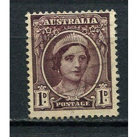 Австралия - 1942/1944 - Королева Елизавета 1P - [Mi.163] - 1 марка. Гашеная.  (LOT Gz10)-T3P35