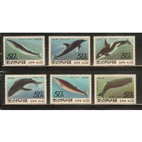 КНДР-1992(Мих.3354-3359) , **  , Морская  Фауна ,Киты (полная серия)