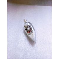 Елочная старая игрушка "Дед Мороз" (под реставрацию, СССР, конец 1950-ых - начало 1960-ых)