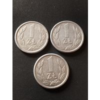 Польша.  1 злотый 1989 г.