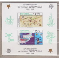 50-летие выпуска первой ЕВРОПЕЙСКОЙ марки Турецкий Кипр 2006  MNH