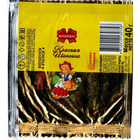 Фантик от конфеты "Красная шапочка. Золотая серия" ("Коммунарка ")