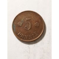 Финляндия 5 пенни 1920