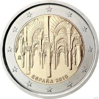 2 евро 2010 Испания Исторический центр города Кордова UNC из ролла