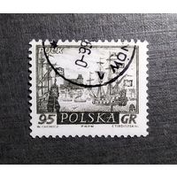 Марка Польша 1960 год Город