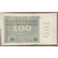 Банкнота 100 миллионов марок 1923 год. Веймарская республика.