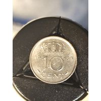 Нидерланды 10 центов 1959
