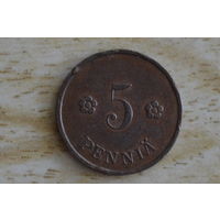 Финляндия 5 пенни 1939 с 1 руб