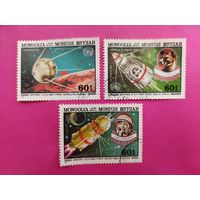 Монголия. Космос. ( 3 марки ) 1982 года. 3-14.