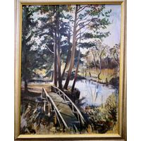Звонков И.Г "Белорусский пейзаж", холст, масло. Размер 53х67,5 см.
