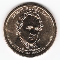 1 доллар США 2010 год 15-й Президент Джеймс Бьюкенен двор P _состояние UNC