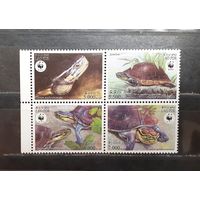 Лаос. 2004 год. Фауна. Рептилии. Черепахи. Сцепка (1070)