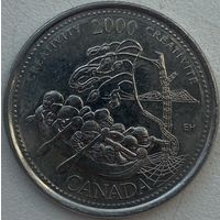Канада 25 центов 2000 г. Креативность. Миллениум