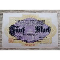 Werty71 Германия 5 марок 1918 аUNC банкнота Альтона