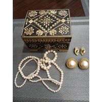 Шкатулка, бижутерия СССР.
