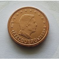 Люксембург 2 евроцента, 2008 из официального набора BU