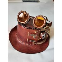 Гогглы, очки из натуральной кожи и латуни в стиле steampunk !!!