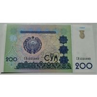 Узбекистан. 200 сум 1997 год  Номер по каталогу: P80