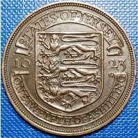 Джерси 1/12 шиллинга 1923 г. Испанский щит.