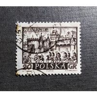 Марка Польша 1960 год Город