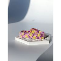 Широкий вязаный браслет из бисера