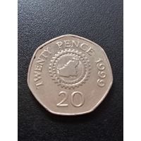 Гернси 20 пенсов 1999 г.