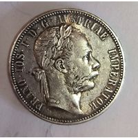Флорин 1878 Австро-Венгрия приятная патина