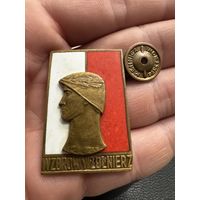 Значок. Значок. "Отличный Солдат" Польша. Тяжёлый