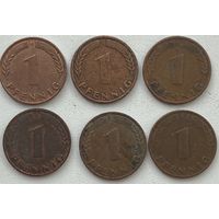 Германия 1 пфенниг 1950 г. G. Цена за 1 шт.