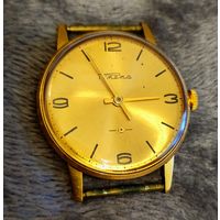 Механические часы "РАКЕТА" 2603 СССР в противоударном корпусе, позолоченные, AU. отличное состояние