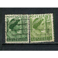Австралия - 1950/1951 - Королева Елизавета - [Mi. 204-205] - полная серия - 2 марки. Гашеные.  (LOT Gz15)-T3P35