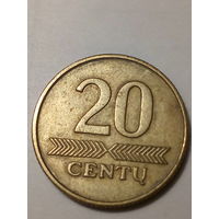 20 центов Литва 2009 год