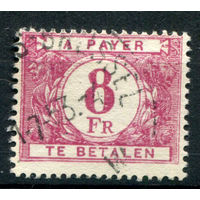 Бельгия - 1946/53г. - цифры, portomarken, 8 Fr - 1 марка - гашёная [Mi 54]. #2-Be-50-B-2