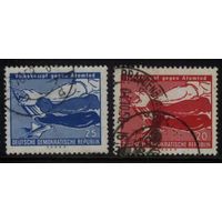 ГЕРМАНИЯ, ГДР - 1958 [Mi. 655-656] Гашеная (DDR01)