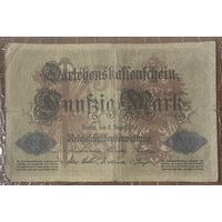 Банкнота 50 марок 1914 год. Германская империя.