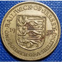 Джерси 1/4 шиллинга 1957 г.
