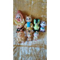 Игрушки резиновые СССР, игрушки ссср: гномик, кот, крокодил,  собачка,мышка. ...