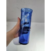 Ваза СССР  синее стекло.