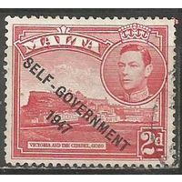 Мальта. Король Георг VI. Цитадель Виктория. Надпечатка "Самоуправление". 1948г. Mi#203.