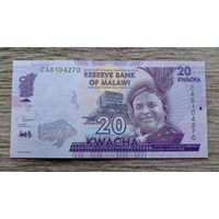 Werty71 Малави 20 квача 2020 UNC банкнота Рыба
