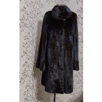 Норковая шуба цвета. "Орех". РАЗМЕР - 48-50. ДЛИНА - 96 СМ.