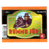 Этикетка пива Rummu juri Эстония Ф968