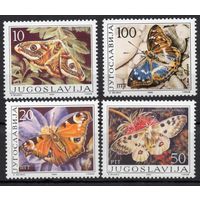 Югославия 1986. Фауна. Бабочки. 4 марки (2121)